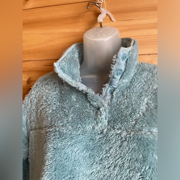 Eddie Bauer light blue teddy bear pullover like new - Picture 5 of 5
